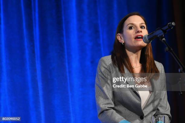 Singer Kara DioGuardi performs at the 42nd Annual Gracie Awards Luncheon at Cipriani 42nd Street on June 27, 2017 in New York City.