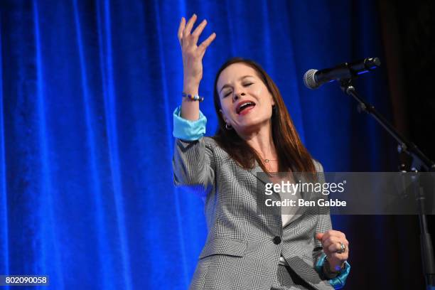 Singer Kara DioGuardi performs at the 42nd Annual Gracie Awards Luncheon at Cipriani 42nd Street on June 27, 2017 in New York City.