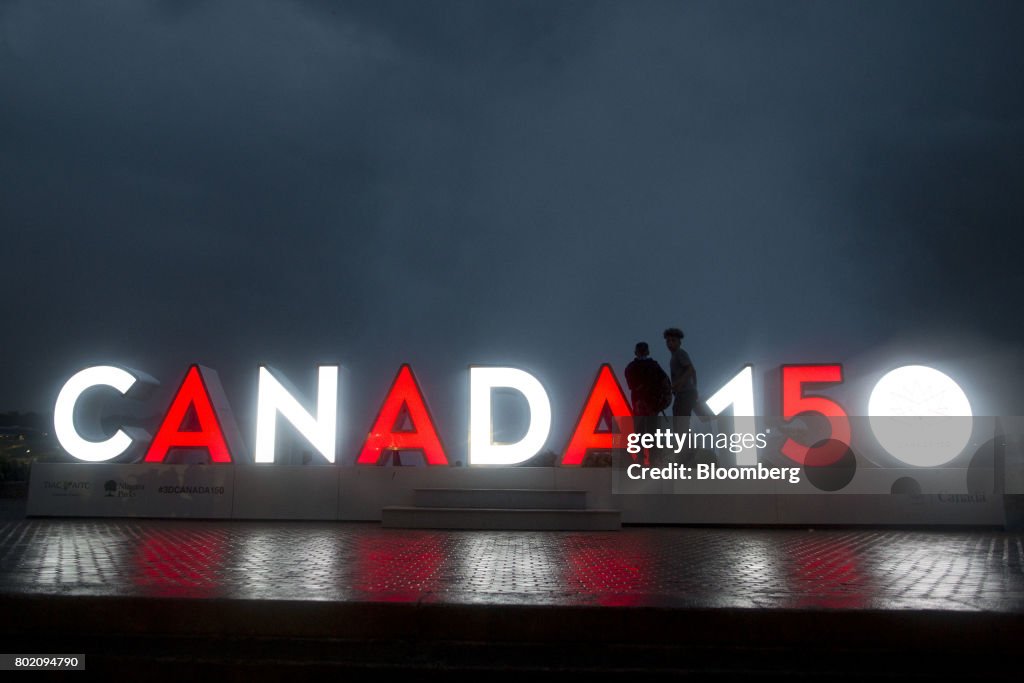 Tourists Visit Niagara Falls Ahead Of Canada's 150th Anniversary Celebration