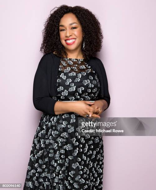 American television producer, screenwriter, and author Shonda Rhimes is photographed for Essence Magazine on January 25, 2017 in Los Angeles,...