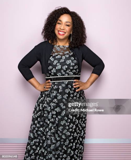 American television producer, screenwriter, and author Shonda Rhimes is photographed for Essence Magazine on January 25, 2017 in Los Angeles,...