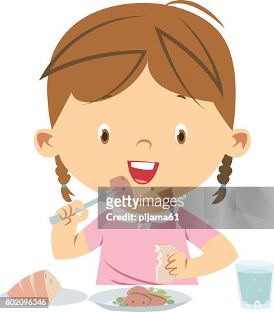 86 Ilustraciones de Girl Eating Lunch - Getty Images