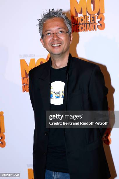Co-Director of the movie, Pierre Coffin attends the Despicable Me Paris Premiere at Cinema Gaumont Marignan on June 27, 2017 in Paris, France.