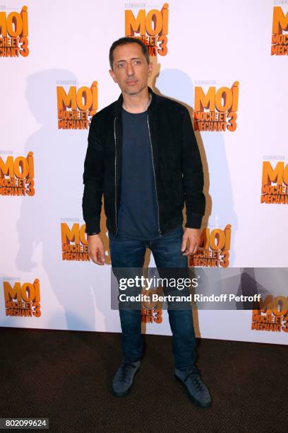 Voice of the movie Gad Elmaleh attends the Despicable Me Paris Premiere at Cinema Gaumont Marignan on June 27, 2017 in Paris, France.