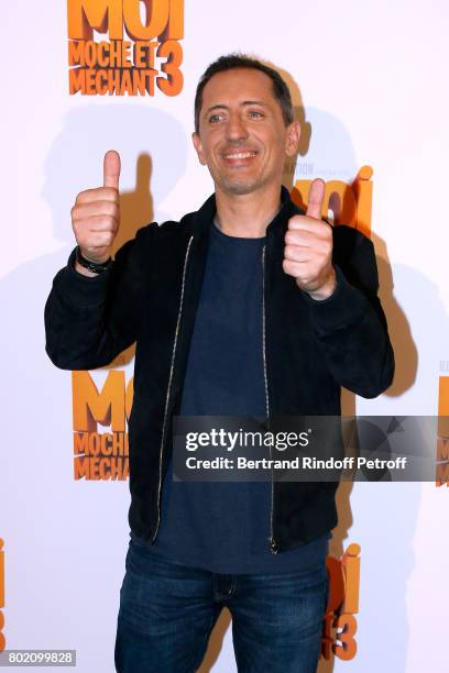 Voice of the movie Gad Elmaleh attends the Despicable Me Paris Premiere at Cinema Gaumont Marignan on June 27, 2017 in Paris, France.