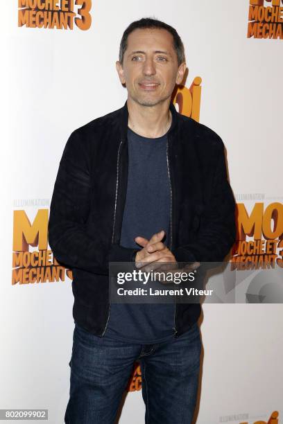 Actor Gad Elmaleh attends "Moi, Moche et Mechant 3" Paris Premiere at Cinema Gaumont Marignan on June 27, 2017 in Paris, France.