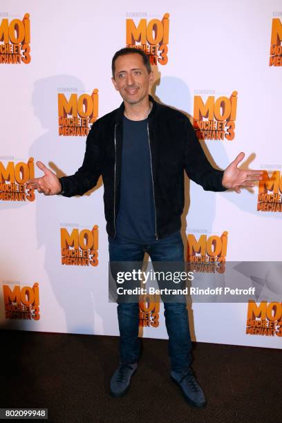 Voice of the movie Gad Elmaleh attends the Despicable Me Paris Premiere at Cinema Gaumont Marignan on June 27, 2017 in Paris, France.