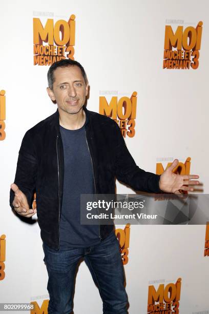 Actor Gad Elmaleh attends "Moi, Moche et Mechant 3" Paris Premiere at Cinema Gaumont Marignan on June 27, 2017 in Paris, France.