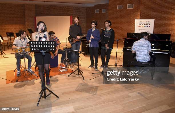 Students perform during Latin GRAMMY in the School Argentina 2017 at Escuela de Musica Juan Pedro Esnaola on June 27, 2017 in Buenos Aires, Argentina.