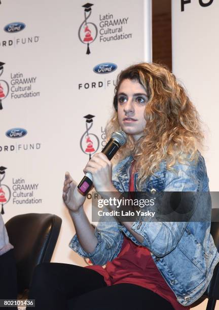 Musician Marilina Bertoldi attends Latin Grammy in the School Argentina 2017 at Escuela de Musica Juan Pedro Esnaola on June 27, 2017 in Buenos...