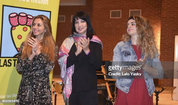 Moderator Maitena Aboitiz and musicians Claudia Montero and Marilina Bertoldi attend Latin Grammy in the School Argentina 2017 at Escuela de Musica...