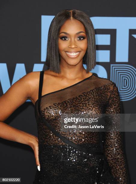 Actress Nafessa Williams attends the 2017 BET Awards at Microsoft Theater on June 25, 2017 in Los Angeles, California.