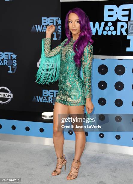 Wrestler Sasha Banks attends the 2017 BET Awards at Microsoft Theater on June 25, 2017 in Los Angeles, California.