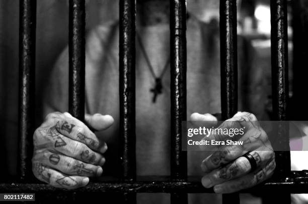 Branden Terrel stands in his cell on June 8, 2017 in San Quentin, California. Branden Terrel was sentenced to 11 years in state prison for the 2012...
