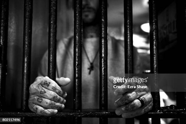 Branden Terrel stands in his cell on June 8, 2017 in San Quentin, California. Branden Terrel was sentenced to 11 years in state prison for the 2012...