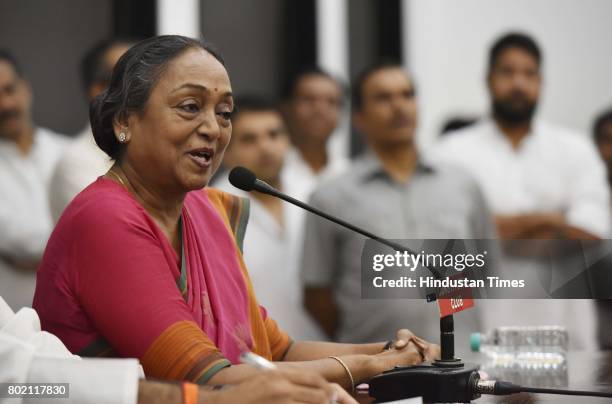 Presidential candidate Meira Kumar during a press conference at Constitution Club on June 27, 2017 in New Delhi, India.