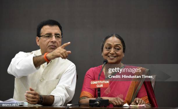 Presidential candidate Meira Kumar during a press conference at Constitution Club on June 27, 2017 in New Delhi, India.