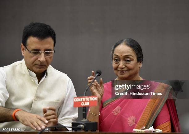 Presidential candidate Meira Kumar during a press conference at Constitution Club on June 27, 2017 in New Delhi, India.