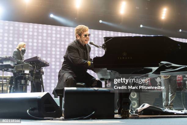 Elton John performs onstage at the Lanxess Arena on June 27, 2017 in Cologne, Germany.