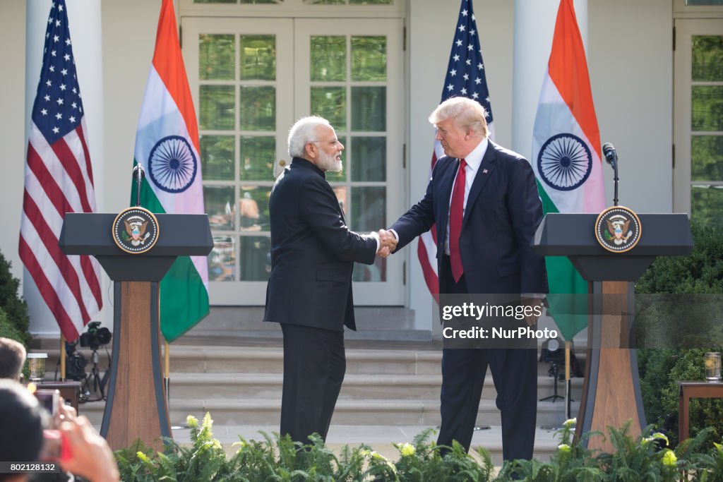 President Trump And Indian PM Modi Hold Joint Statement At White House