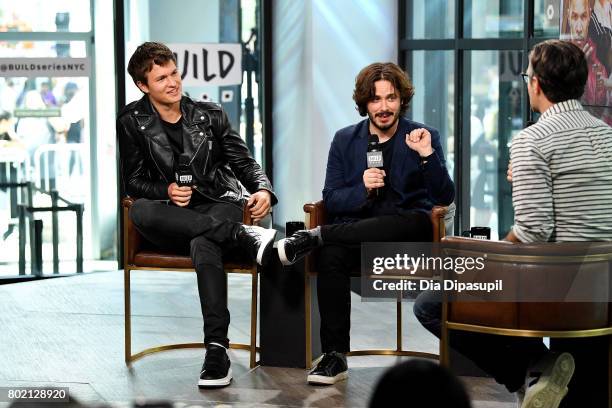 Ansel Elgort and Edgar Wright visit Build to discuss "Baby Driver" at Build Studio on June 27, 2017 in New York City.
