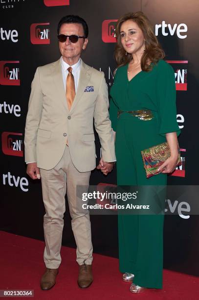 Jose Ortega Cano and Ana Maria Aldon attend 'Corazon' TV programme 20th Anniversary at the Alma club on June 27, 2017 in Madrid, Spain.