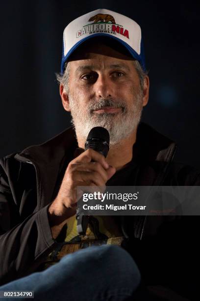 Actor Julio Bracho speaks during a press conference of the mexican movie 'Nahui' at Teatro del Pueblo on June 27, 2017 in Mexico City, Mexico.
