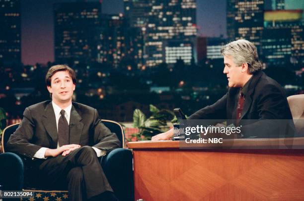 Pictured: Actor Noah Wyle during an interview with host Jay Leno on February 25, 1998 --