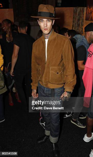 Jimmy Q attends the launch of Skepta's new fashion label "Mains" at Selfridges on June 27, 2017 in London, England.