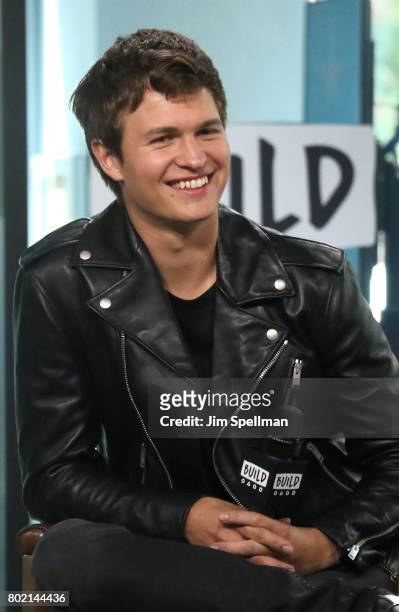 Actor Ansel Elgort attends Build to discuss "Baby Driver" at Build Studio on June 27, 2017 in New York City.