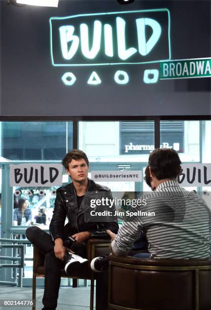 Actor Ansel Elgort attends Build to discuss "Baby Driver" at Build Studio on June 27, 2017 in New York City.