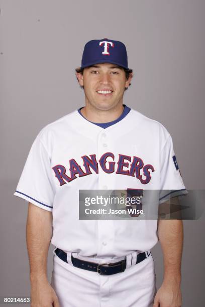 Ian Kinsler of the Texas Rangers poses for a portrait during photo day at Surprise Stadium on February 24, 2008 in Surprise, Arizona.
