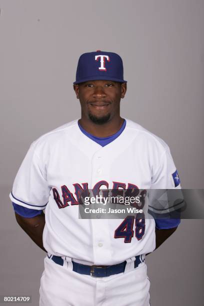 Brandon Boggs of the Texas Rangers poses for a portrait during photo day at Surprise Stadium on February 24, 2008 in Surprise, Arizona.