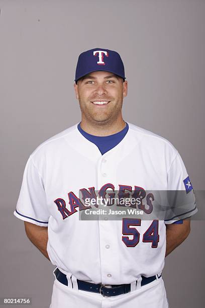 Thomas Diamond of the Texas Rangers poses for a portrait during photo day at Surprise Stadium on February 24, 2008 in Surprise, Arizona.