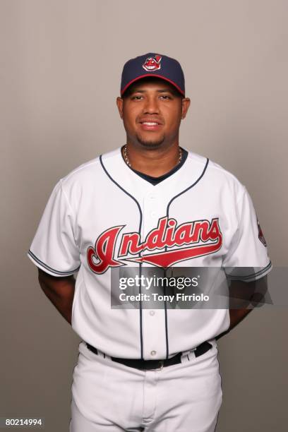 Andy Marte of the Cleveland Indians poses for a portrait during photo day at Chain of Lakes Park on February 26, 2008 in Winter Haven, Florida.
