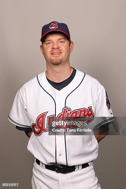 Paul Byrd of the Cleveland Indians poses for a portrait during photo day at Chain of Lakes Park on February 26, 2008 in Winter Haven, Florida.