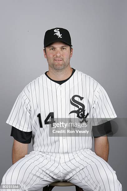 Paul Konerko of the Chicago White Sox poses for a portrait during photo day at Tucson Electric Park on February 25, 2008 in Tucson, Arizona.