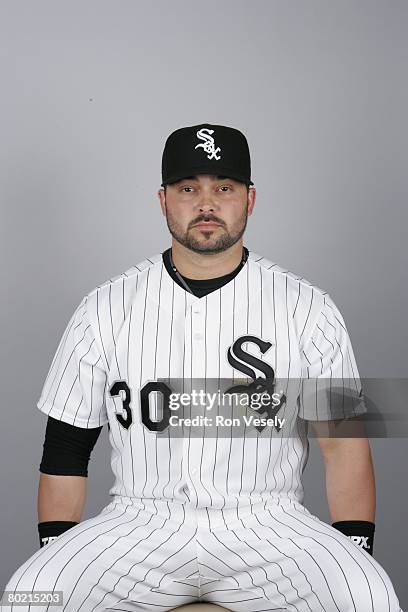 Nick Swisher of the Chicago White Sox poses for a portrait during photo day at Tucson Electric Park on February 25, 2008 in Tucson, Arizona.