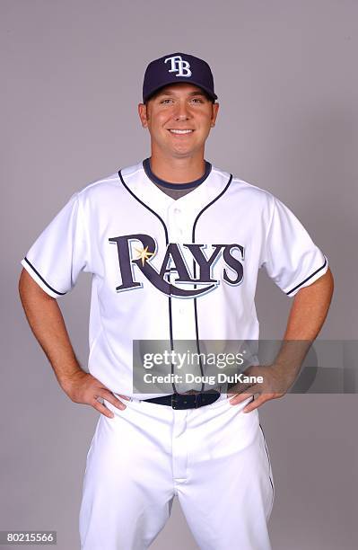 Scott Kazmir of the Tampa Bay Rays poses for a portrait during photo day at Progress Energy Park on February 22, 2008 in St. Petersburg, Florida.