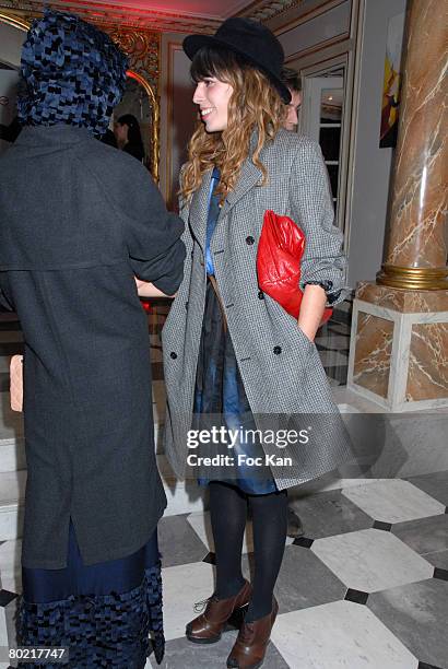 Lou Doillon attends the Sidaction Diner during the Paris Haute Couture Sring/Summer 2008 Fashion Week at the Pavillon d'Armenonville on January...