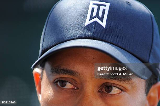 Tiger Woods holds a press conference after playing in the pro-am for the 2008 Arnold Palmer Invitational presented by Mastercard at the Bay Hill Golf...