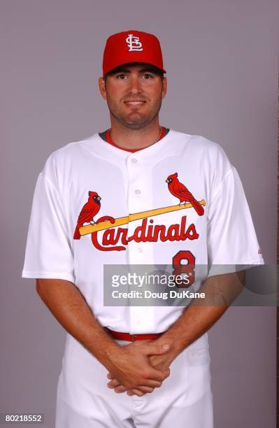 Troy Glaus of the St. Louis Cardinals poses for a portrait during photo day at Roger Dean Stadium on February 26, 2008 in Jupiter, Florida.