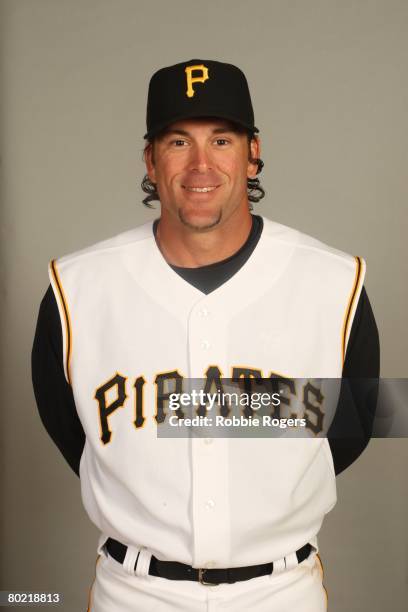 Doug Mientkiewicz of the Pittsburgh Pirates poses for a portrait during photo day at McKechnie Field on February 24, 2008 in Bradenton, Florida.