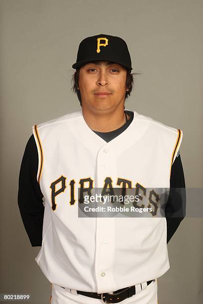 Jesse Chavez of the Pittsburgh Pirates poses for a portrait during photo day at McKechnie Field on February 24, 2008 in Bradenton, Florida.