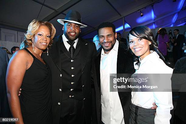 Detroit Mayor Kwame Kilpatrick, his wife Carlita, Jerome Bettis and his wife Trameka attend the 2nd Annual General Motors Night of Stars & Cars Show...