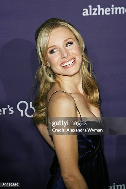 Kristen Bell arrives at The 16th Annual 'A Night at Sardis' benefiting The Alzheimer's Association held at The Beverly Hilton Hotel on March 5, 2008...