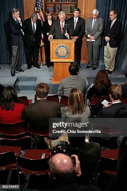 House of Representatives Majority Leader Steny Hoyer speaks during a news conference along with members of the Congressional Blue Dog Coalition Rep....