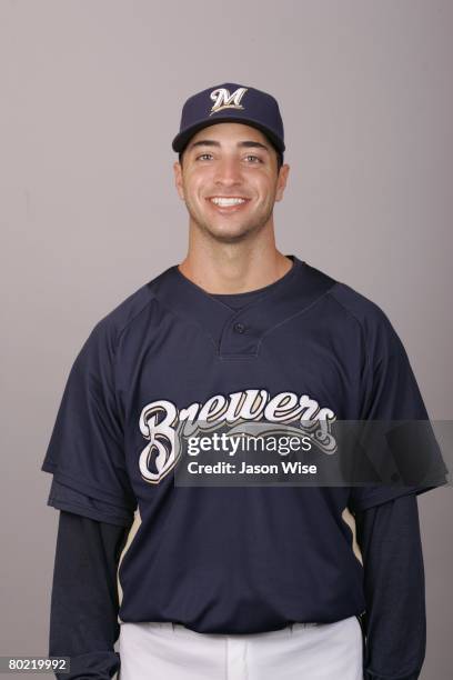 Ryan Braun of the Milwaukee Brewers poses for a portrait during photo day at Maryvale Stadium on February 26, 2008 in Phoenix, Arizona.