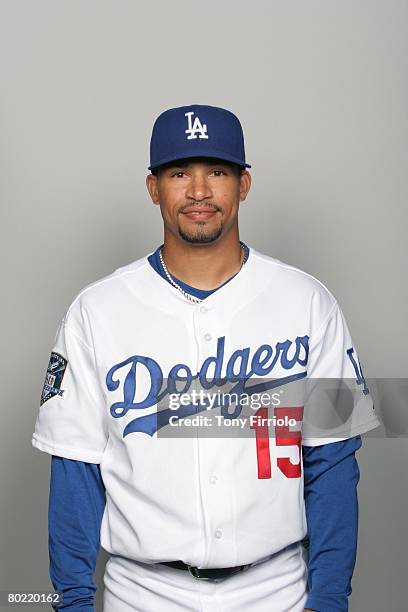 Rafael Furcal of the Los Angeles Dodgers poses for a portrait during photo day at Holman Stadium on February 24, 2008 in Vero Beach, Florida.