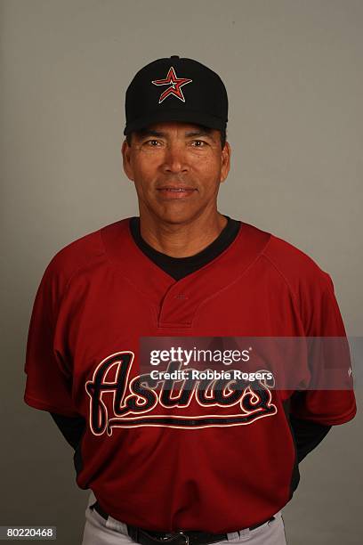 Jose Cruz of the Houston Astros poses for a portrait during photo day at Osceola County Stadium on February 25, 2008 in Kissimmee, Florida.